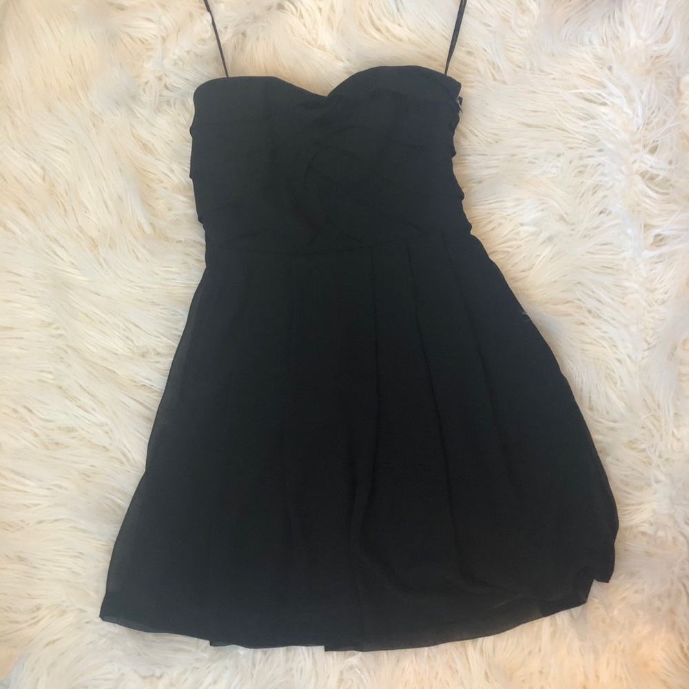 Express Chiffon mini black dress